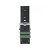 Tissot Official Green Leather and Rubber Strap Lugs 22 mm T852.046.787