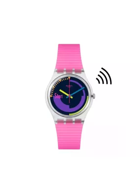 Swatch Neon Pink Podium Pay! SO28K112-5300