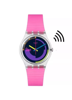 Swatch Neon Pink Podium Pay! SO28K112-5300