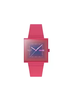 Swatch Squarely Berry SO34R700